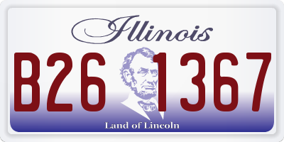 IL license plate B261367