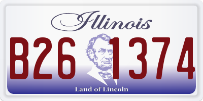 IL license plate B261374
