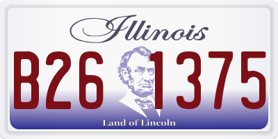 IL license plate B261375