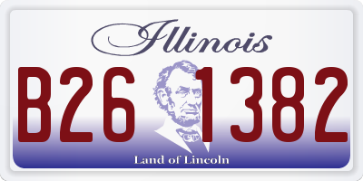 IL license plate B261382