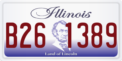 IL license plate B261389