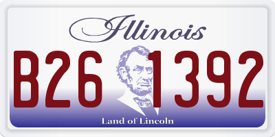 IL license plate B261392
