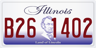 IL license plate B261402