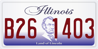 IL license plate B261403