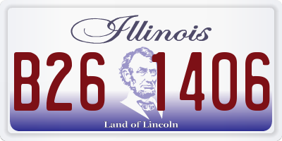IL license plate B261406