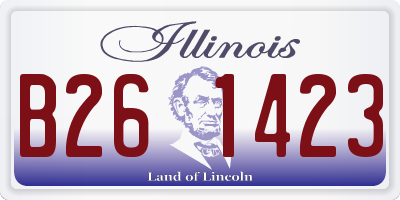 IL license plate B261423