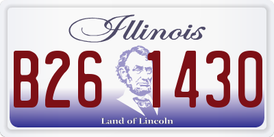 IL license plate B261430