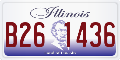 IL license plate B261436
