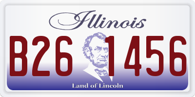 IL license plate B261456