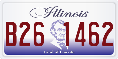 IL license plate B261462