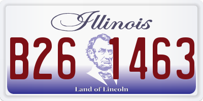 IL license plate B261463