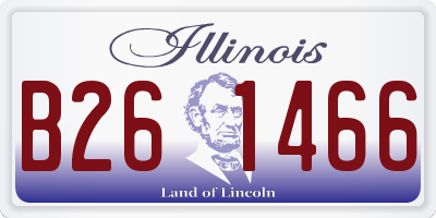 IL license plate B261466