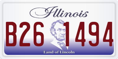 IL license plate B261494