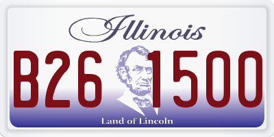 IL license plate B261500