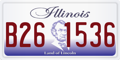 IL license plate B261536