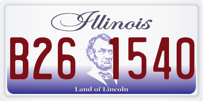 IL license plate B261540