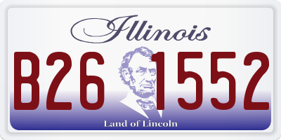 IL license plate B261552