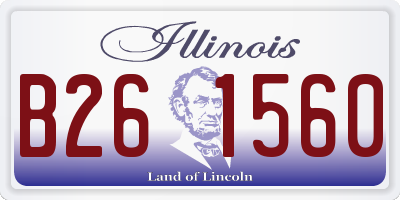 IL license plate B261560