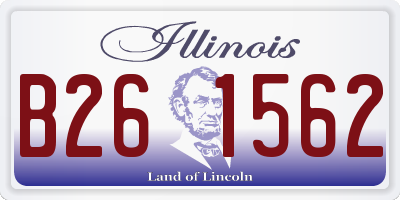 IL license plate B261562