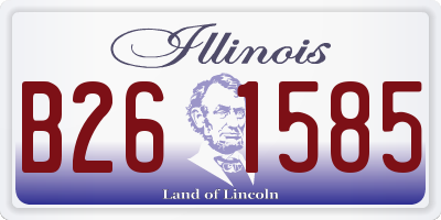 IL license plate B261585