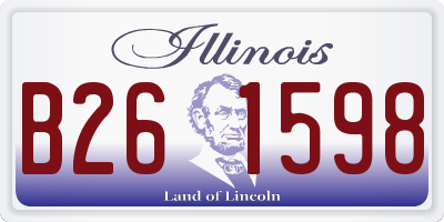 IL license plate B261598