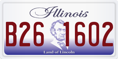 IL license plate B261602