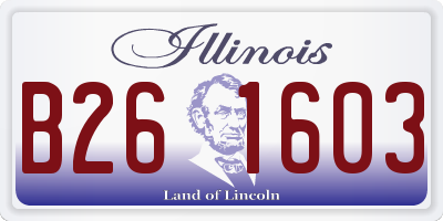 IL license plate B261603