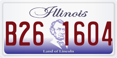 IL license plate B261604