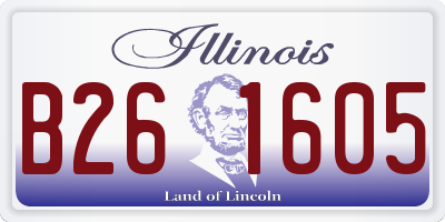 IL license plate B261605