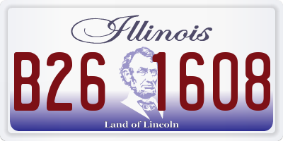 IL license plate B261608