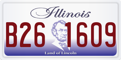 IL license plate B261609