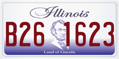 IL license plate B261623