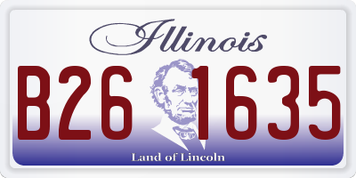 IL license plate B261635