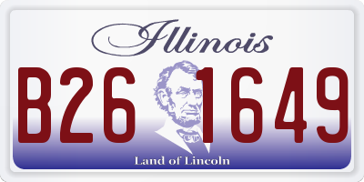 IL license plate B261649