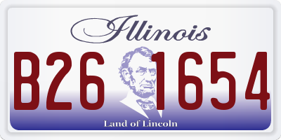 IL license plate B261654