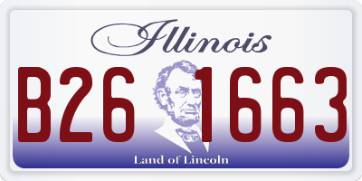 IL license plate B261663