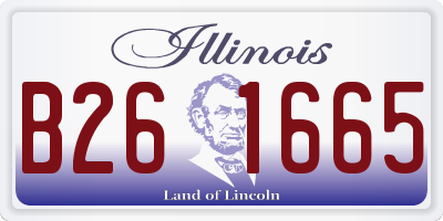 IL license plate B261665