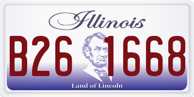 IL license plate B261668