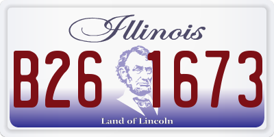 IL license plate B261673