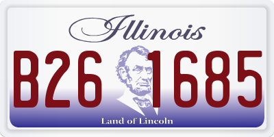 IL license plate B261685