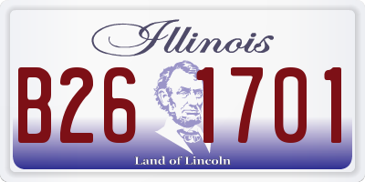 IL license plate B261701