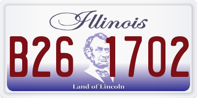 IL license plate B261702