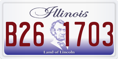 IL license plate B261703