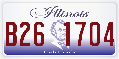 IL license plate B261704