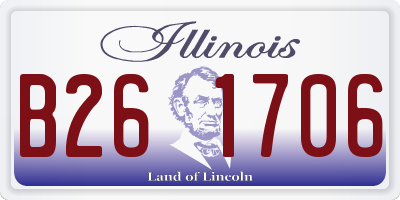 IL license plate B261706