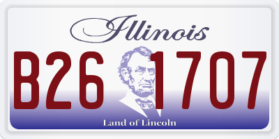 IL license plate B261707
