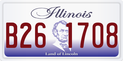IL license plate B261708
