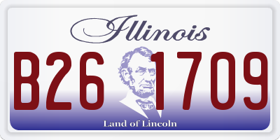 IL license plate B261709