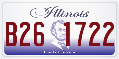 IL license plate B261722