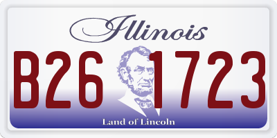 IL license plate B261723